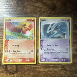 2007 Pokemon Ho-Oh + Lugia (2 Card Set) Holo Pop Series 5 Ungraded 1/17 2/17 - Image 1