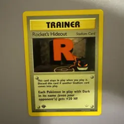 Rocket's Hideout - 63/64 1st Edition LP Neo Revelation - Trainer Stadium Card - Image 1