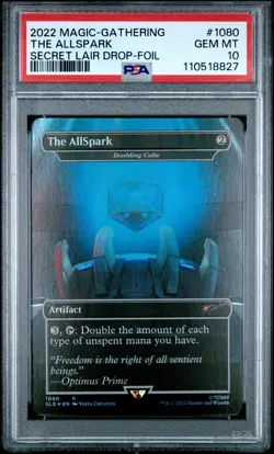 2022 MTG SECRET LAIR DROP FOIL #1080 THE ALLSPARK PSA 10 - Image 1