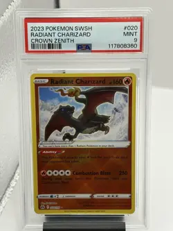 2023 Pokemon Radiant Charizard Crown Zenith 020/159 PSA 9 MINT - Image 1