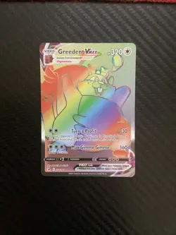 Holo Greedent VMAX 272/264 Secret Rare Fusion Strike Pokemon TCG Near Mint - Image 1