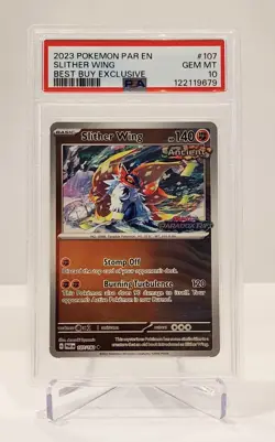 2023 Pokemon PAR-EN * Paradox Rift * Slither Wing * #107 * Stamped * PSA 10 - Image 1
