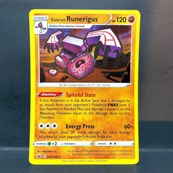 2021 POKEMON CHILLING REIGN GALARIAN RUNERIGUS 083/198 HOLO (RARE) - Image 1