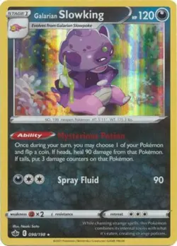 x1 Galarian Slowking - 098/198 - Holo Rare Pokemon SS06 Chilling Reign M/NM - Image 1