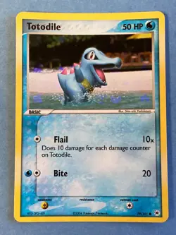 Pokemon Reverse Holo Totodile- EX Hidden Legends- 79/101- NM - Image 1
