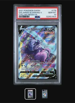 Pokemon Galarian Slowking V Alternate Full Art SWSH Chilling Reign PSA 10 - Image 1