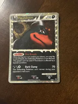 Pokemon TCG Houndoom Prime Undaunted Holo Card 82/90 LP Condition - Image 1