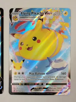 Pikachu VMAX & V & Full Art Pokemon Celebrations 25th anniversary 4 Card Lot NM - Image 2
