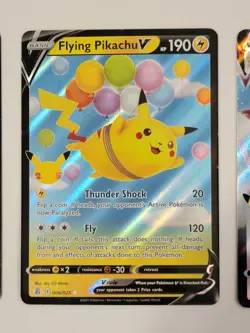 Pikachu VMAX & V & Full Art Pokemon Celebrations 25th anniversary 4 Card Lot NM - Image 3