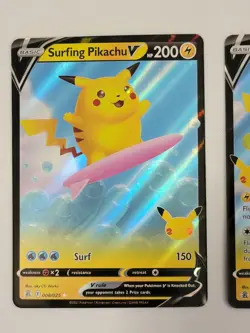 Pikachu VMAX & V & Full Art Pokemon Celebrations 25th anniversary 4 Card Lot NM - Image 4
