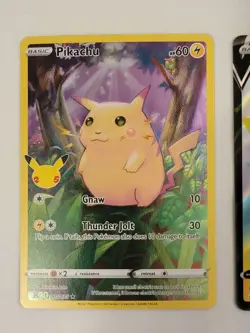 Pikachu VMAX & V & Full Art Pokemon Celebrations 25th anniversary 4 Card Lot NM - Image 5