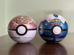 Rare Pokemon Card Tin set - Dive Ball & Love Ball collection H19 J21 TCG - Image 1