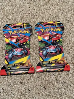 Mega Evolution Sleeved Booster Pack - BRAND NEW (2) Sealed Pokemon Card Packs - Image 1