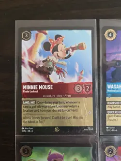Disney Lorcana Azurite Sea League Promo Card Set - Minnie Mouse, Wasabi, Honey - Image 2