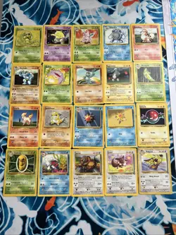 20 Vintage Pokemon Cards Lot: Base Set Jungle WOTC NM-HP English - Image 1