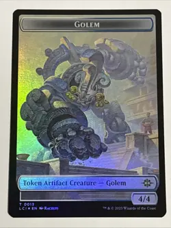MTG Universes Beyond: Jurassic World Treasure/Golem Token Foil 0002/0013 - Image 2