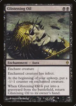 1x LP Glistening Oil MTG New Phyrexia SV - Image 1