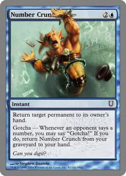Number Crunch - Foil Unhinged MP MTG - Image 1