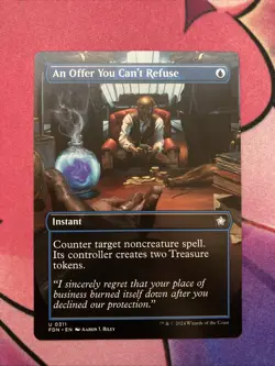 An Offer You Can't Refuse 311 (Borderless) Foundations Magic The Gathering NM - Image 1
