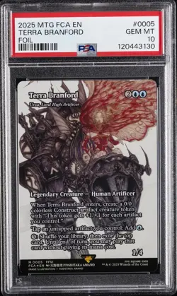 2025 MTG FINAL FANTASY: THROUGH THE AGES FOIL #0005 TERRA BRANFORD PSA 10 - Image 1