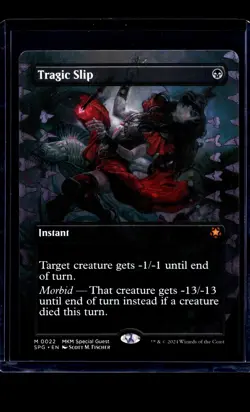 2024 MTG Magic The Gathering SPG Special Guests Borderless #22 Tragic Slip - Image 1