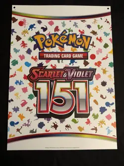 Pokemon Scarlet & Violet 151 Promotional 3D Lenticular TCG Sign Poster 17" x 24" - Image 3