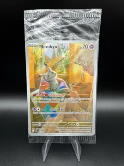 Pokemon TCG Mimikyu SVP 075 2024 Paldean Fates ETB Sealed Black Star Promo - Image 1