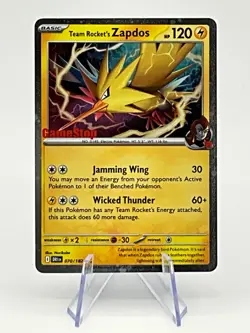 2025 Pokemon Team Rocket’s Zapdos Destined Rivals GameStop Promo 070/182 - Image 1