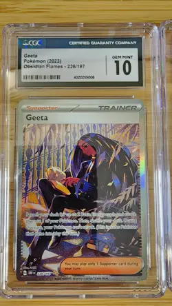Pokemon Obsidian Flames LOT Geeta 226/197 Poppy 227 Eiscue 222 CGC Graded - Image 2