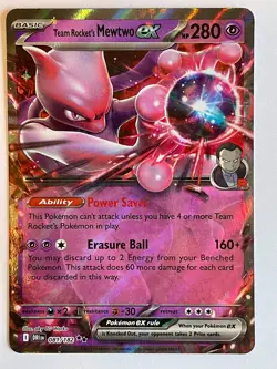 Team Rocket's Mewtwo ex 081/182 Pokemon TCG Sv10: Destined Rivals Holo - Image 1