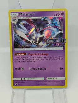 Pokemon TCG Malamar SM117 Stamped Prerelease Sun & Moon Black Star Promo NM/LP - Image 1