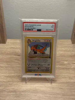 1999 POKEMON GAME MOVIE PROMO #5 DRAGONITE PSA 7 - Image 1