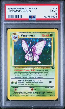 1999 POKEMON JUNGLE #13 VENOMOTH-HOLO PSA 9 - Image 1