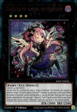 Yugioh! - Ghostrick Angel of Mischief - Prismatic Ultimate - RA01-EN036 - Image 1