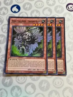 3x Heroic Challenger - Thousand Blades - WSUP-EN017 (NM) Yugioh Playset - Image 1