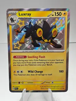 Pokemon Card Luxray 137/091 Paldean Fates Baby Shiny Rare - Image 1