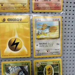 Vintage Pokemon Binder Lot Of 9 Cards Base Set 1999 90s Heavy Played - Image 5