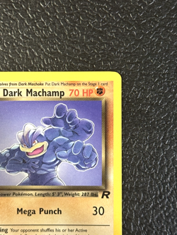 Dark Machamp 27/82 1st Edition Rare Team Rocket Pokemon Trading Card TCG - NM - Image 2