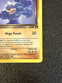 Dark Machamp 27/82 1st Edition Rare Team Rocket Pokemon Trading Card TCG - NM - Image 3