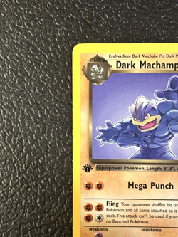 Dark Machamp 27/82 1st Edition Rare Team Rocket Pokemon Trading Card TCG - NM - Image 5