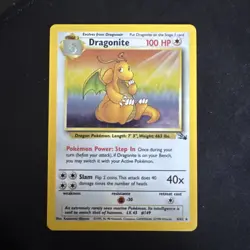 Pokemon Fossil Dragonite Holo Rare Card 4/62 - NM - Image 1