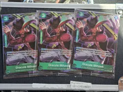 3x One Piece Illustration Box Volume 4 Dracule Mihawk Promo Alt Art Card English - Image 1
