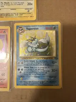 Pokemon TCG Vaporeon Flareon Jolteon Holo Card Jungle Set See Pictures - Image 4