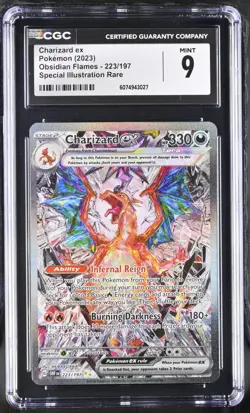 (PSA) CGC 9 Charizard ex Obsidian Flames SIR Full Alt Art Pokemon Card #223 Mint - Image 1
