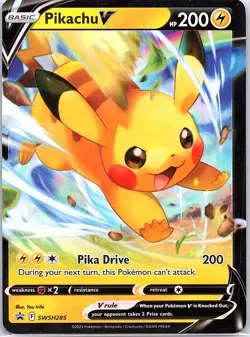 Pikachu V SWSH285 SWSH: Sword & Shield Promo Cards - Pokemon Card - NM - Image 1