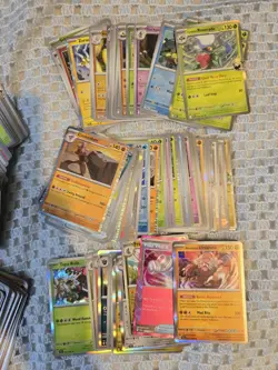 Pokemon Card Bundle! Joblot 350+ Cards & 77 HOLOS GUARANTEED Mixed Gift Lot! - Image 1