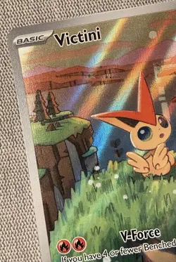 Pokemon TCG Victini Black Bolt & White Flare Promo Card Illustration NM. - Image 2