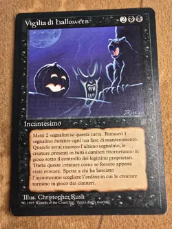 All Hallow’s Eve Italian Legends Rare MtG Magic the Gathering Reserved List EX - Image 1
