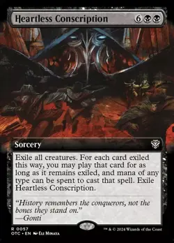 Heartless Conscription - Extended Art - Outlaws at Thunder Junction OTJ - NM - Image 1