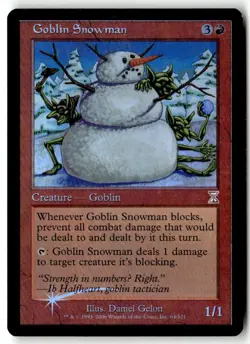 MTG Foil Goblin Snowman - Timeshifted Moderately Played English - Image 1
